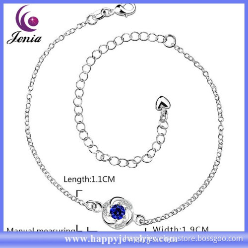 New model design cheap anklet 925 silver plated wholesale price fancy anklet (CA035-D)
